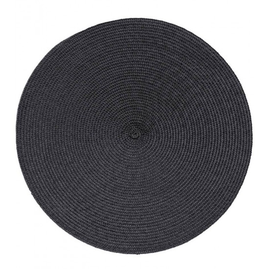 Lugar Americano 38cm de Polipropileno Fresno Espiral Preto